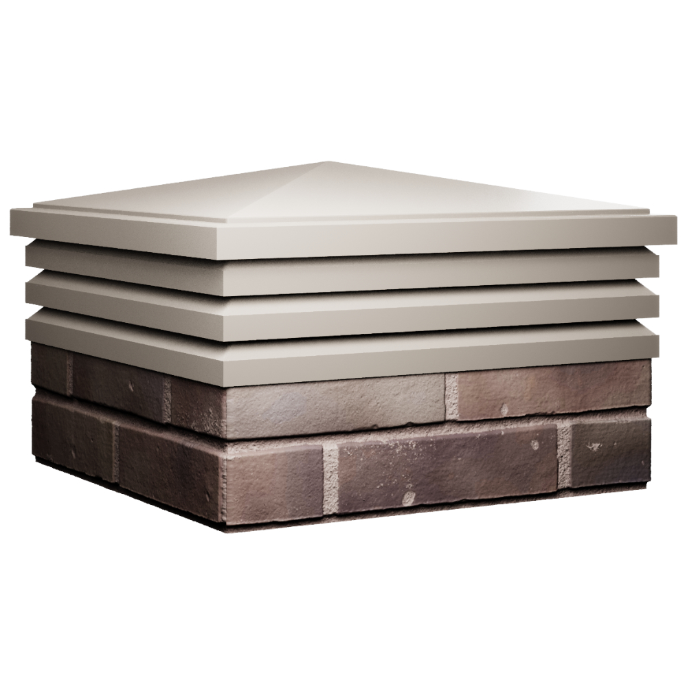 Колпак Zking Бона ХайТек Бежевый на столб 2х2 кирпича (513х513мм) в Куйбышеве фото