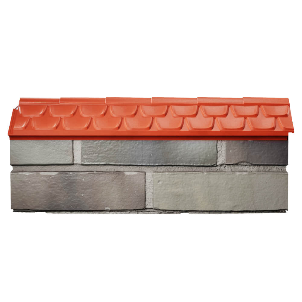 Парапет Zking Эльбрус Красный с посадкой на 0.5 кирпича (130мм) в Куйбышеве фото