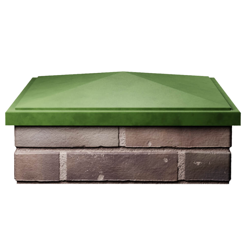 Колпак Zking БонаМоно Зеленый на столб 2х2 кирпича (515х515, 530х530мм) Куйбышев фото