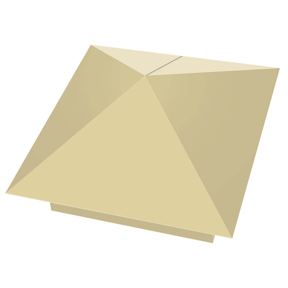 Колпак металлический 400х400мм RAL1014 Бежевый заборный Куйбышев фото