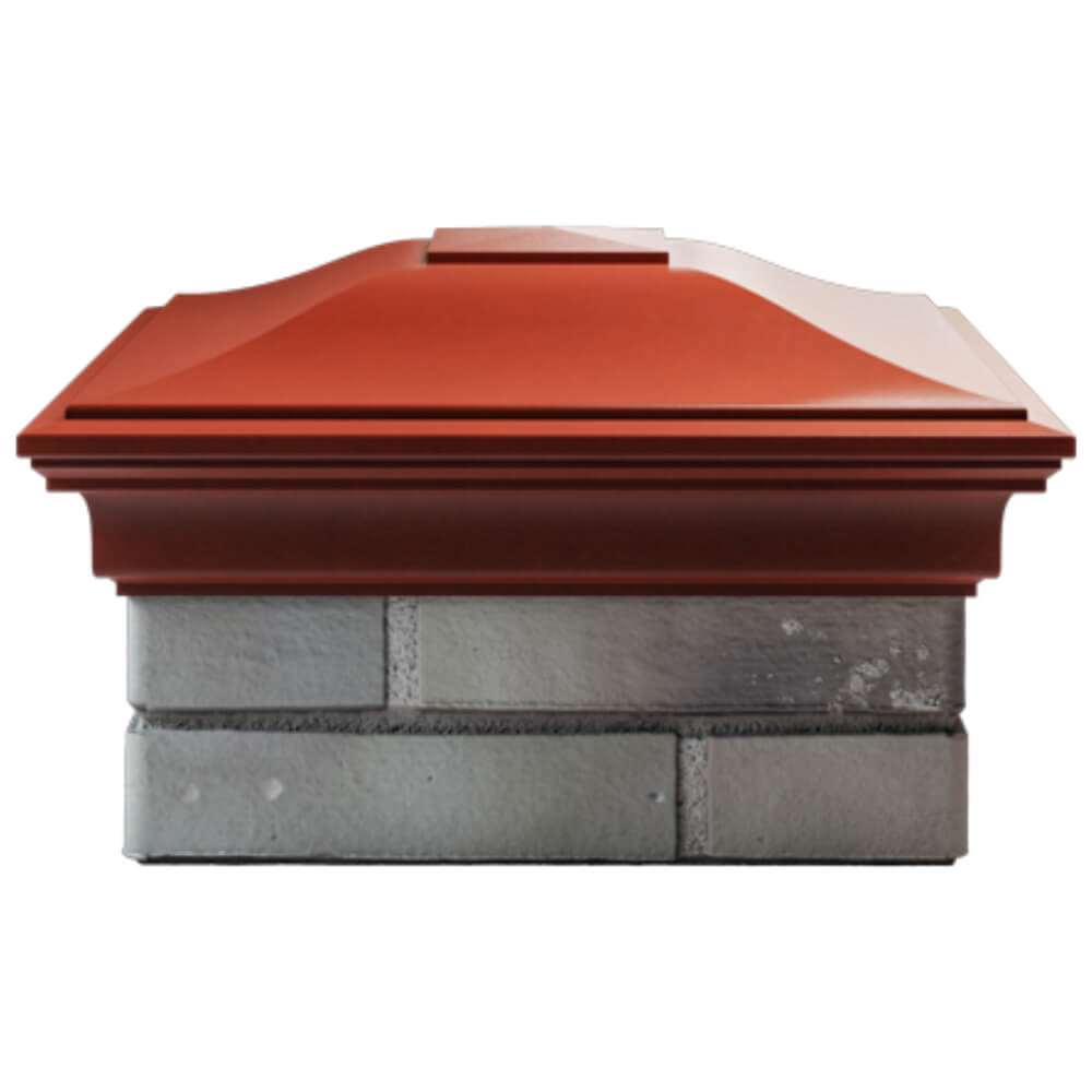 Колпак Zking Монблан Красный на столб 1.5х1.5 кирпича (385х385мм) Куйбышев фото