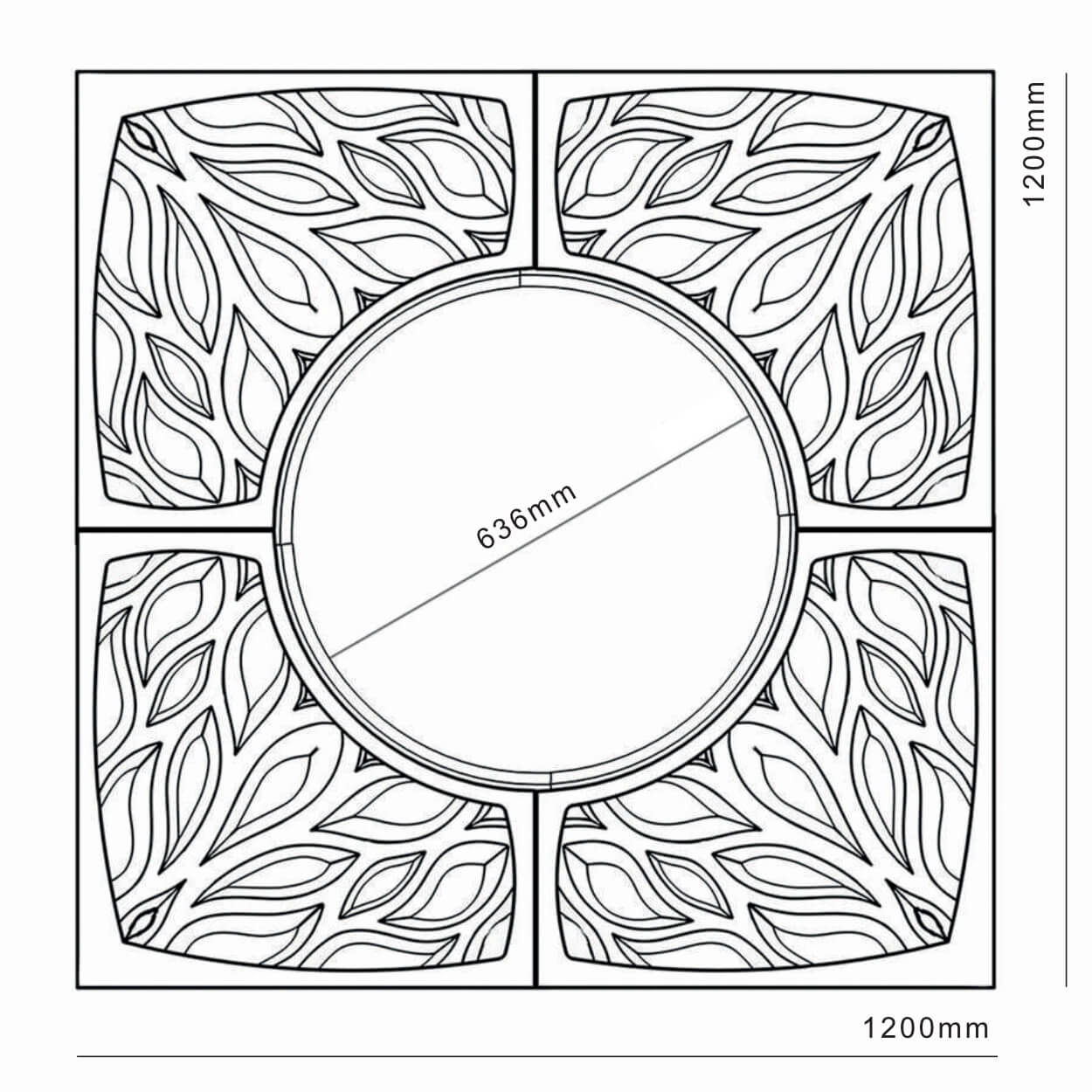 Приствольная решетка для дерева ZKING CRUST 1.2х1.2м Черная в Куйбышеве фото