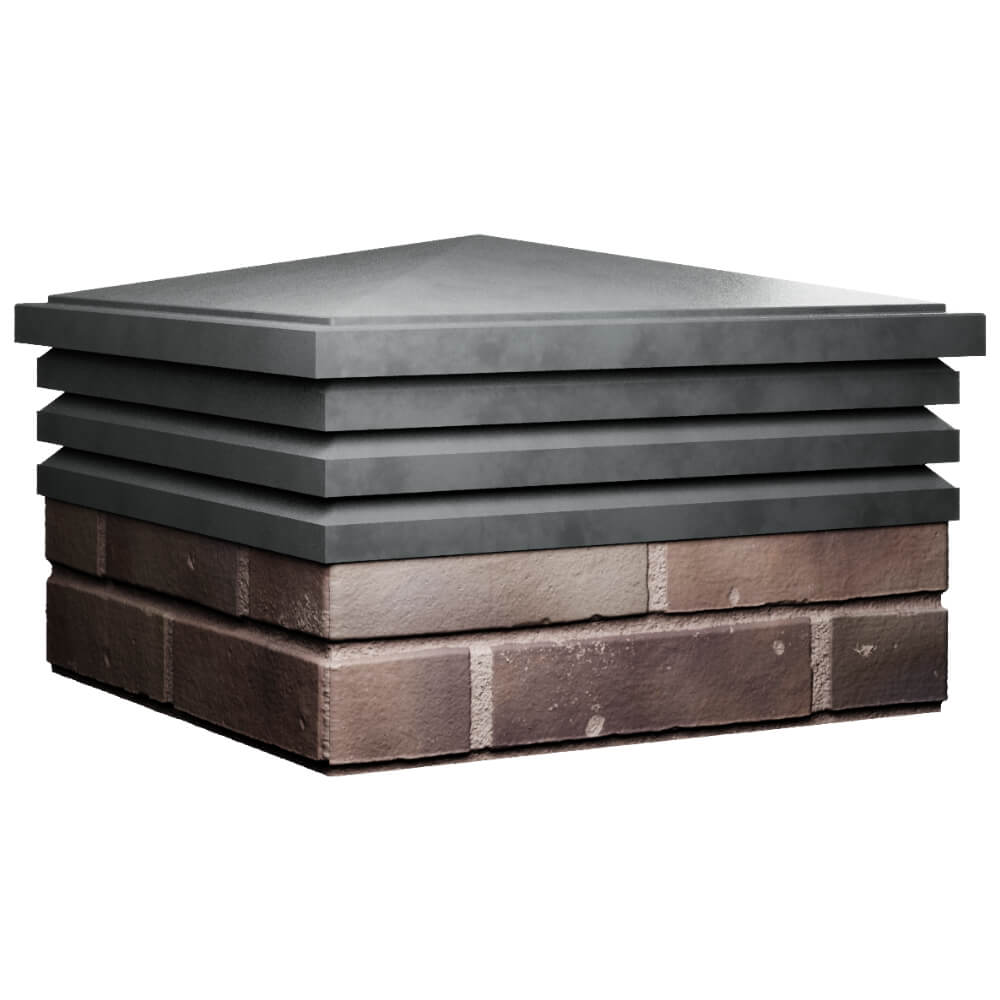 Колпак Zking Бона ХайТек Серый на столб 2х2 кирпича (513х513мм) в Куйбышеве фото