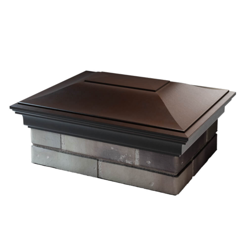 Колпак Zking Монблан Коричневый на столб 2х1.5 кирпича (515х385мм) в Куйбышеве фото