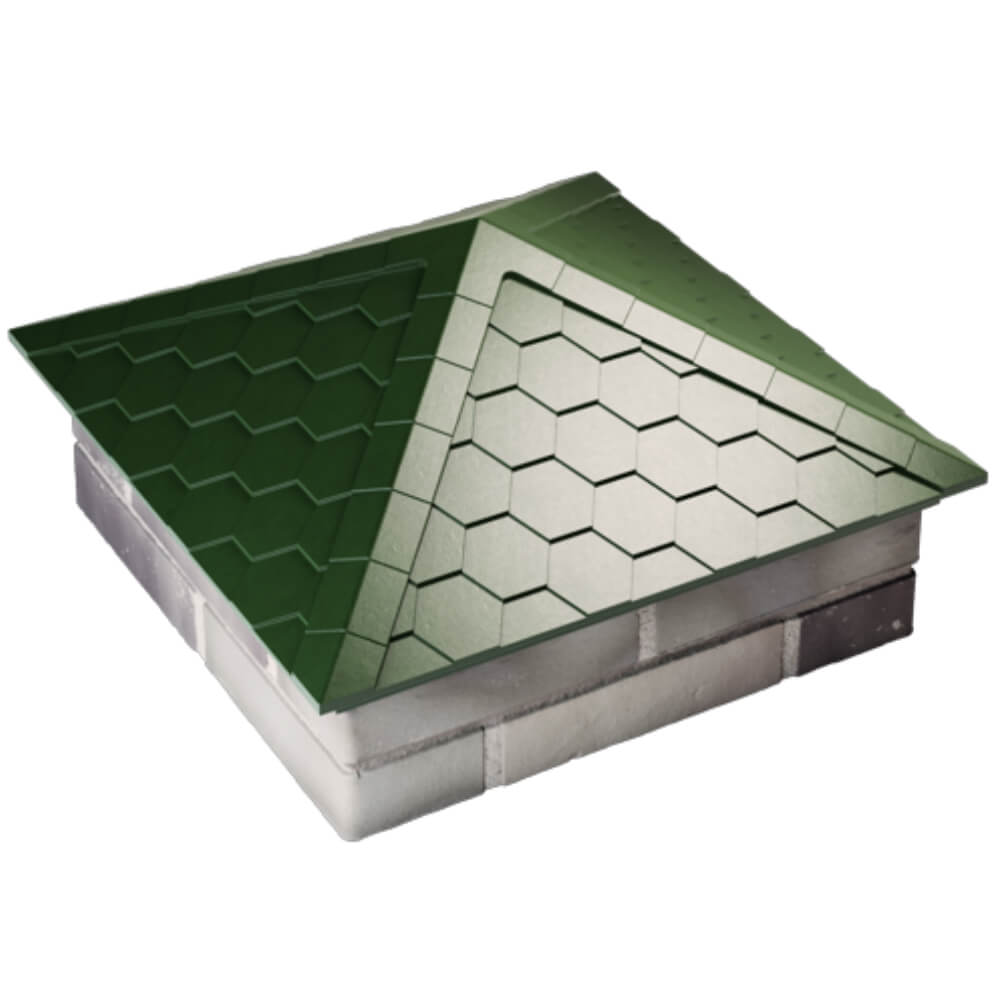 Колпак Zking Эверест Зеленый на столб 2х2 кирпича (535х535мм) Куйбышев фото