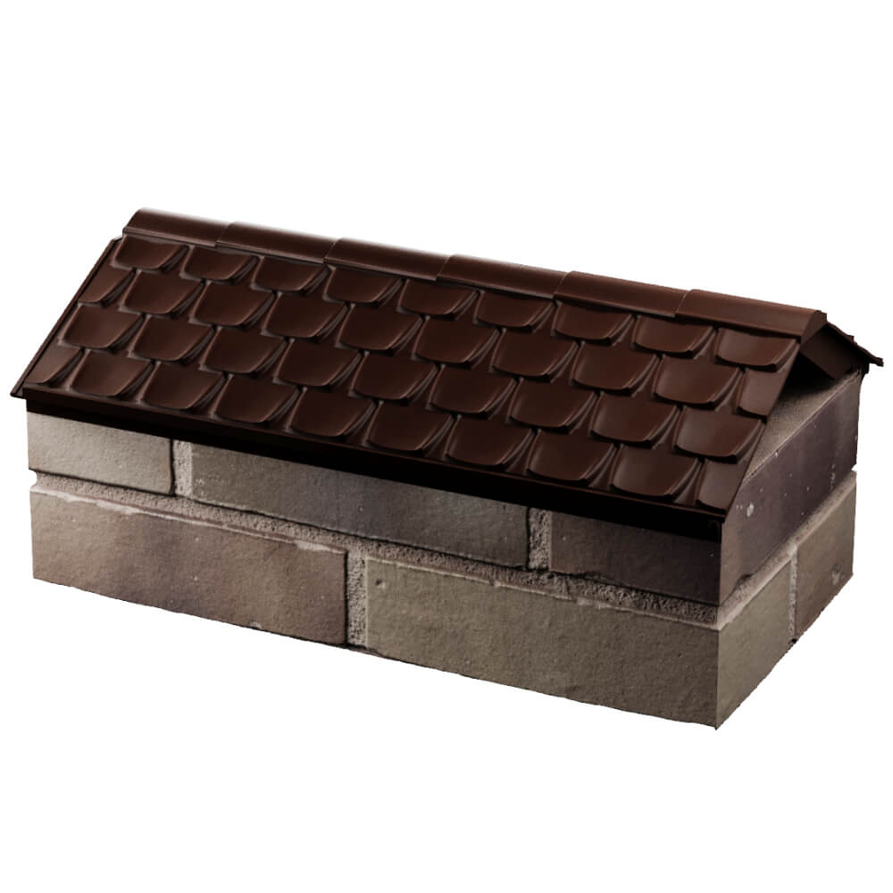 Парапет Zking Эльбрус Коричневый с посадкой на 1 кирпич (255мм) в Куйбышеве фото