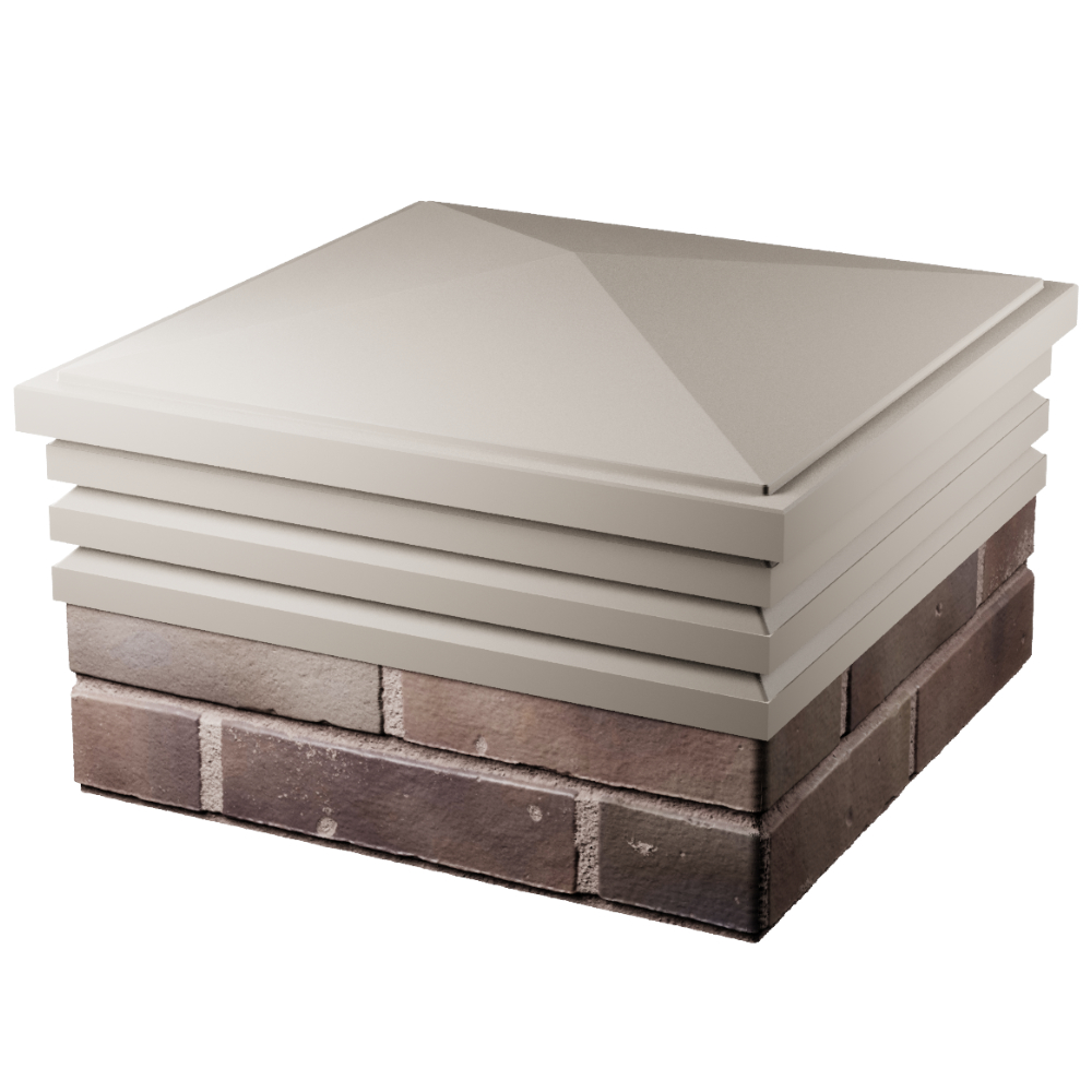 Колпак Zking Бона ХайТек Бежевый на столб 2х2 кирпича (513х513мм) в Куйбышеве фото