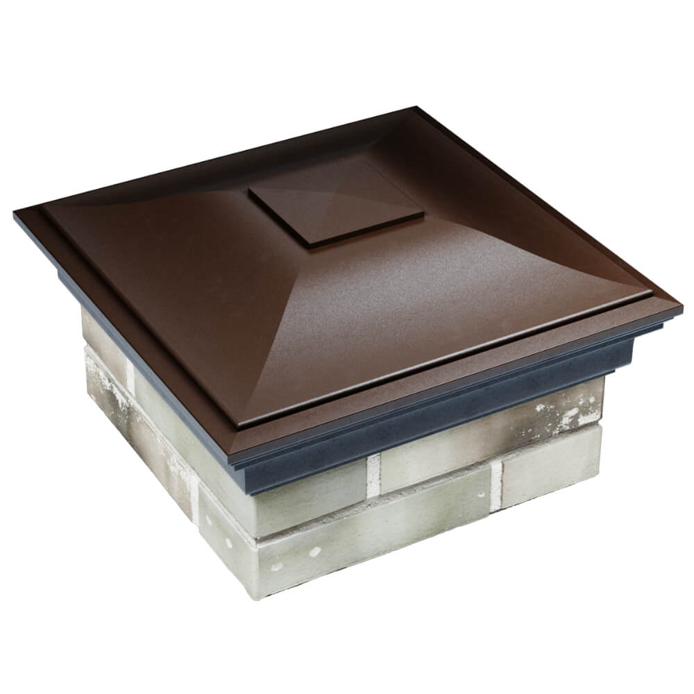 Колпак Zking Монблан Коричневый на столб 1.5х1.5 кирпича (385х385мм) в Куйбышеве фото