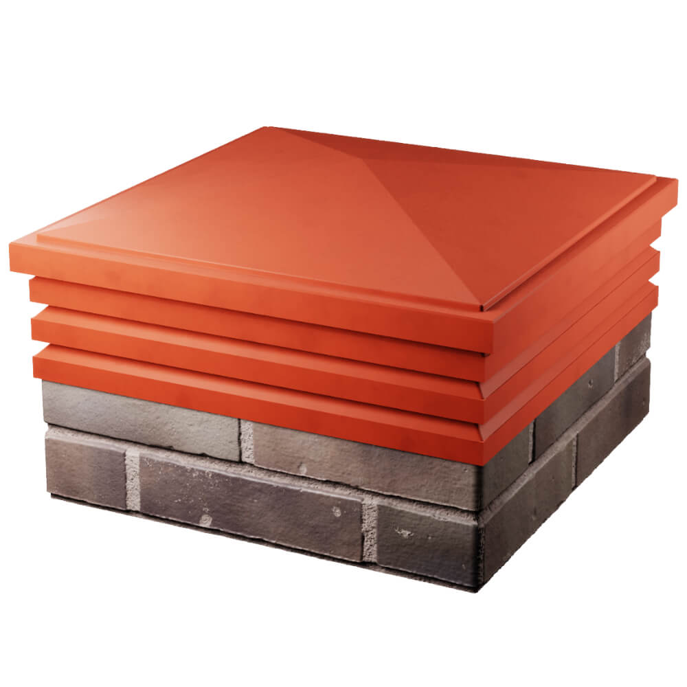 Колпак Zking Бона ХайТек Красный на столб 2х2 кирпича (513х513мм) в Куйбышеве фото