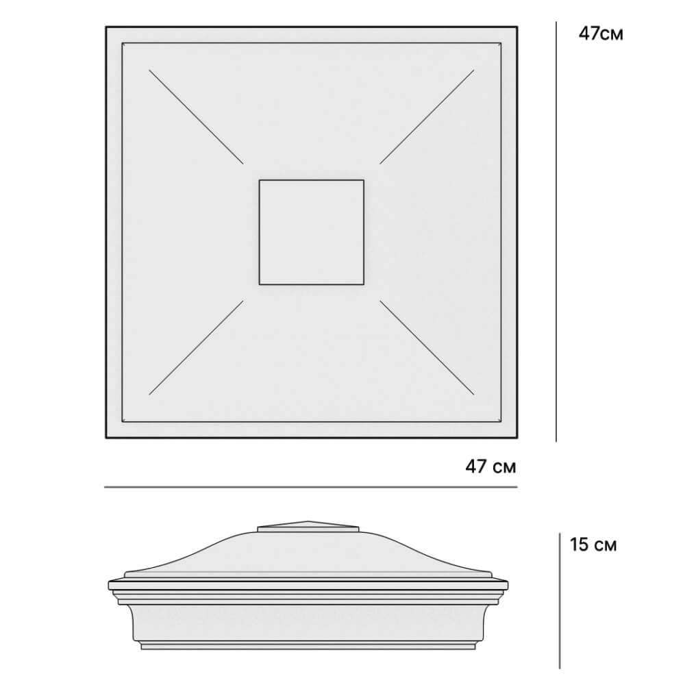 Колпак Zking Монблан Коричневый на столб 1.5х1.5 кирпича (385х385мм) в Куйбышеве фото