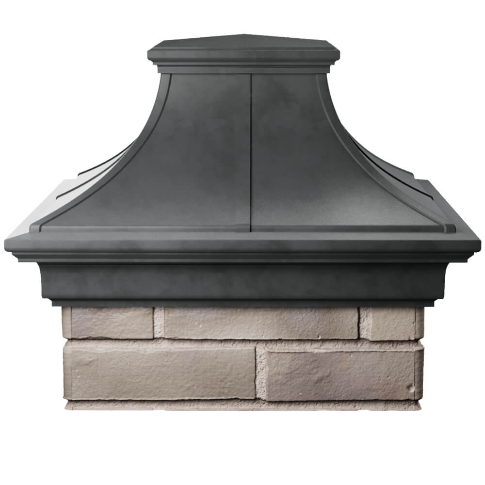 Колпак Zking Монблан Премиум Серый на столб 1.5х1.5 кирпича (385х385мм) Куйбышев фото