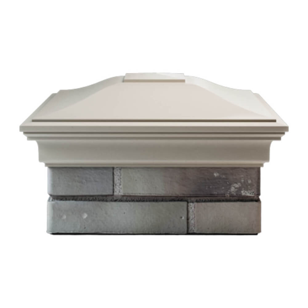 Колпак Zking Монблан Бежевый на столб 1.5х1.5 еврокирпича 0.7НФ (355х355мм) Куйбышев фото