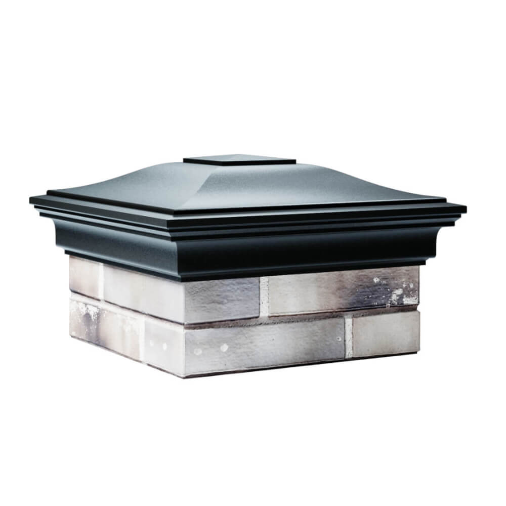 Колпак Zking Монблан Черный на столб 1.5х1.5 еврокирпича 0.7НФ (355х355мм) в Куйбышеве фото