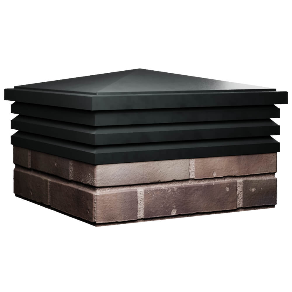 Колпак Zking Бона ХайТек Черный на столб 2х2 кирпича (513х513мм) в Куйбышеве фото