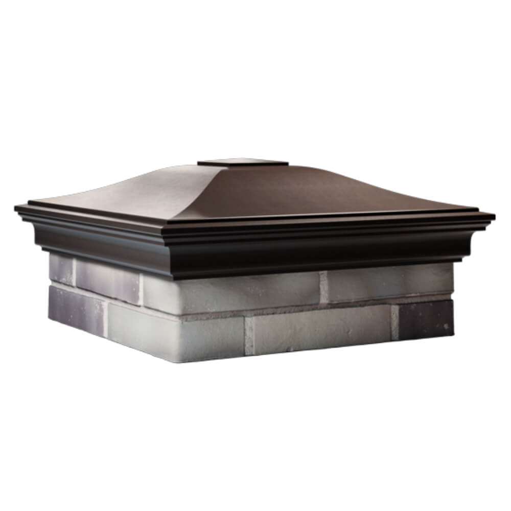 Колпак Zking Монблан Коричневый на столб 2х2 кирпича (515х515мм) в Куйбышеве фото