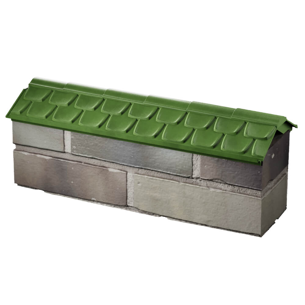 Парапет Zking Эльбрус Зеленый с посадкой на 0.5 кирпича (130мм) в Куйбышеве фото