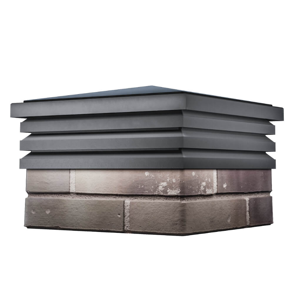 Колпак Zking Бона ХайТек Серый на столб 1.5х1.5 кирпича (385х385мм) в Куйбышеве фото