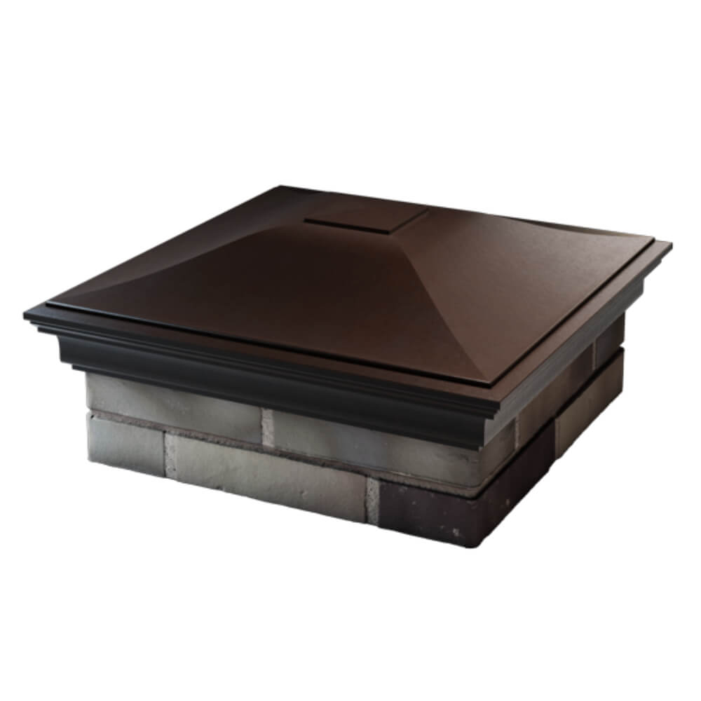 Колпак Zking Монблан Коричневый на столб 2х2 кирпича (515х515мм) в Куйбышеве фото