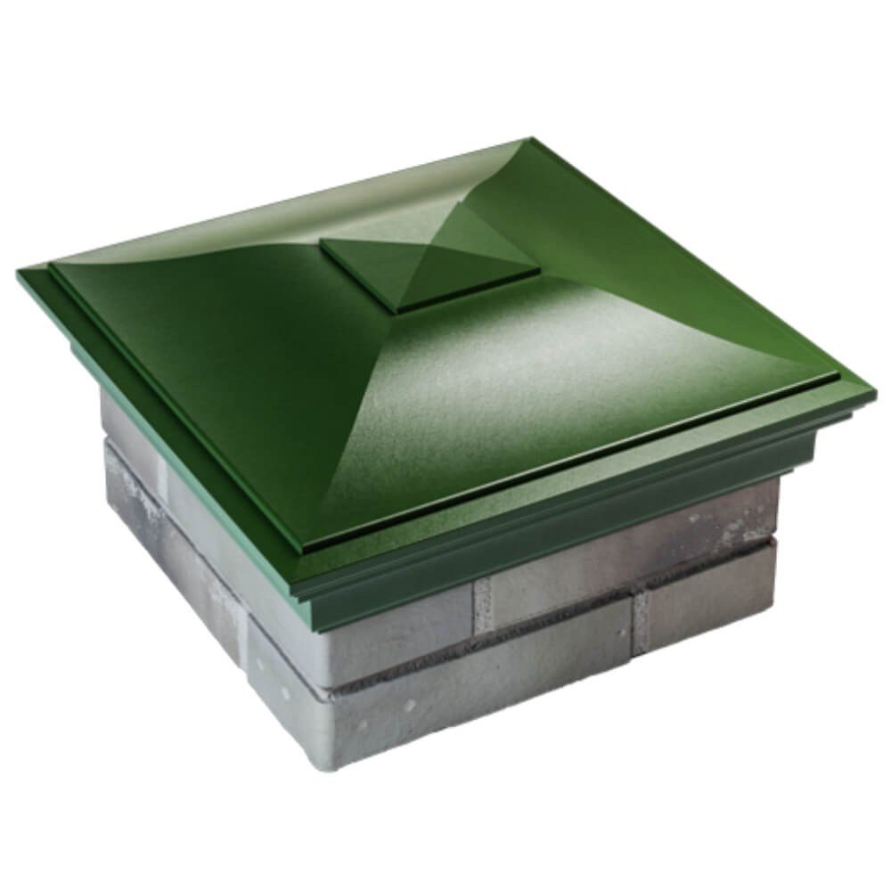 Колпак Zking Монблан Зеленый на столб 1.5х1.5 кирпича (385х385мм) в Куйбышеве фото