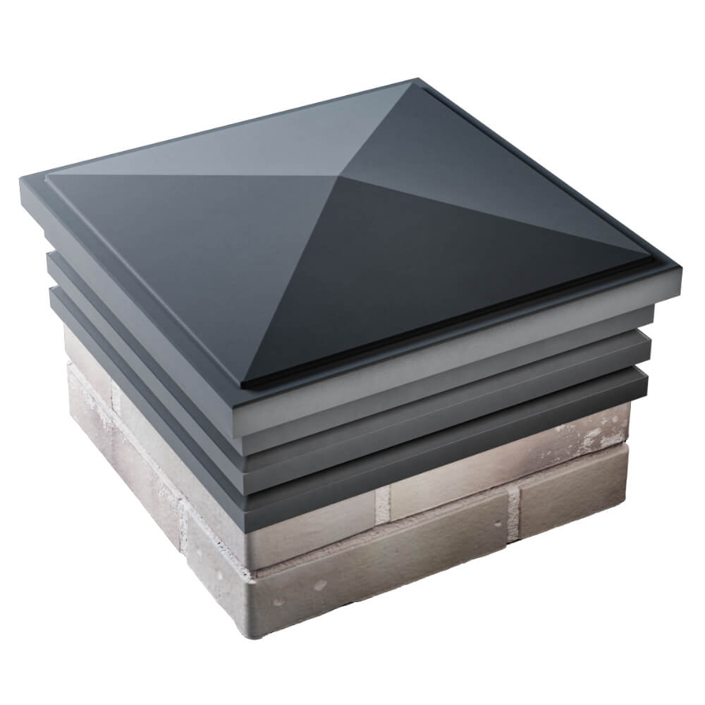 Колпак Zking Бона ХайТек Серый на столб 1.5х1.5 кирпича (385х385мм) в Куйбышеве фото