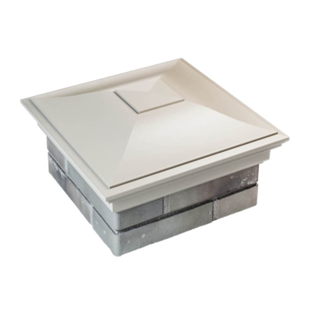 Колпак Zking Монблан Бежевый на столб 1.5х1.5 еврокирпича 0.7НФ (355х355мм) в Куйбышеве фото