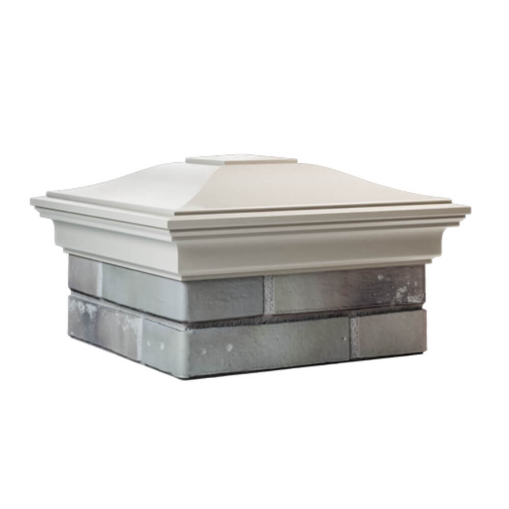 Колпак Zking Монблан Бежевый на столб 1.5х1.5 еврокирпича 0.7НФ (355х355мм) в Куйбышеве фото