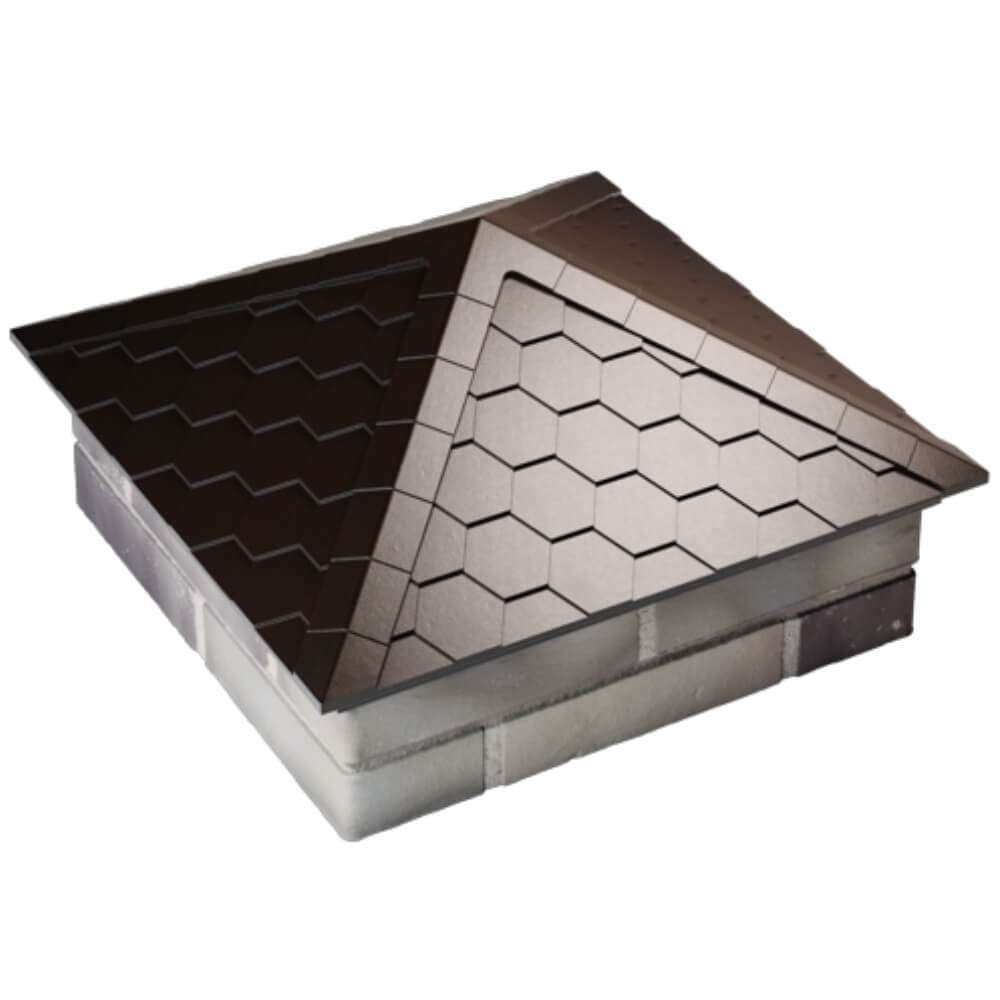 Колпак Zking Эверест Коричневый на столб 2х2 кирпича (535х535мм) Куйбышев фото