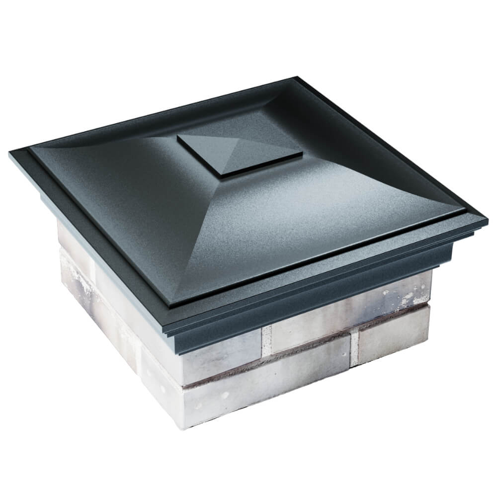 Колпак Zking Монблан Черный на столб 1.5х1.5 кирпича (385х385мм) в Куйбышеве фото