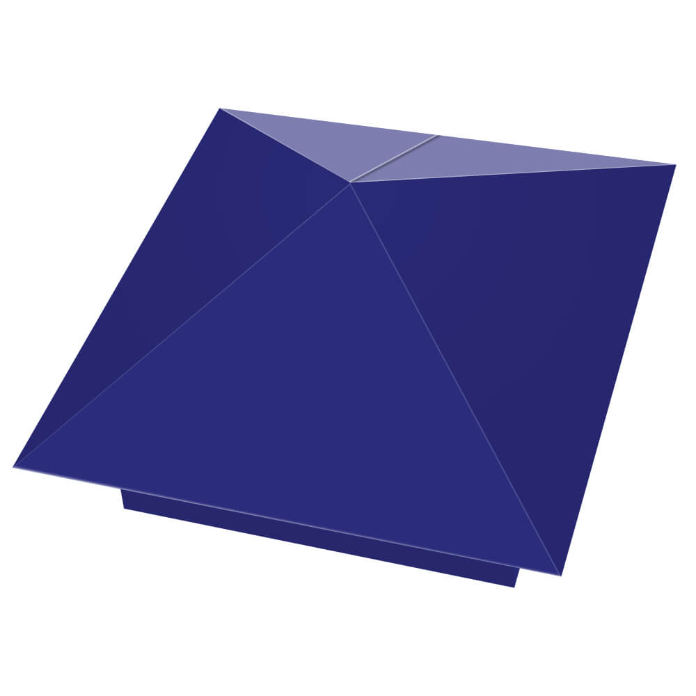 Колпак металлический 400х400мм RAL5002 Синий Ультрамарин заборный Куйбышев фото