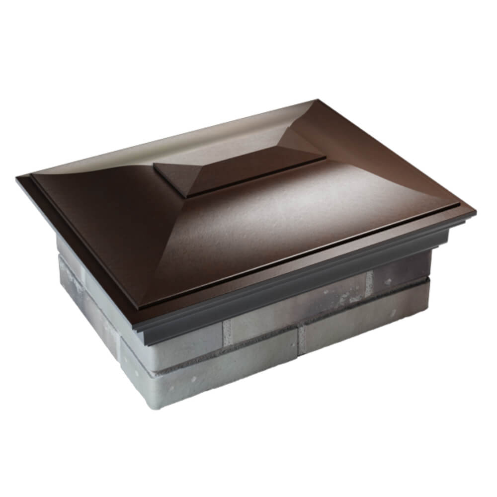 Колпак Zking Монблан Коричневый на столб 2х1.5 кирпича (515х385мм) Куйбышев фото