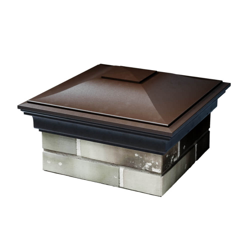 Колпак Zking Монблан Коричневый на столб 1.5х1.5 еврокирпича 0.7НФ (355х355мм) в Куйбышеве фото