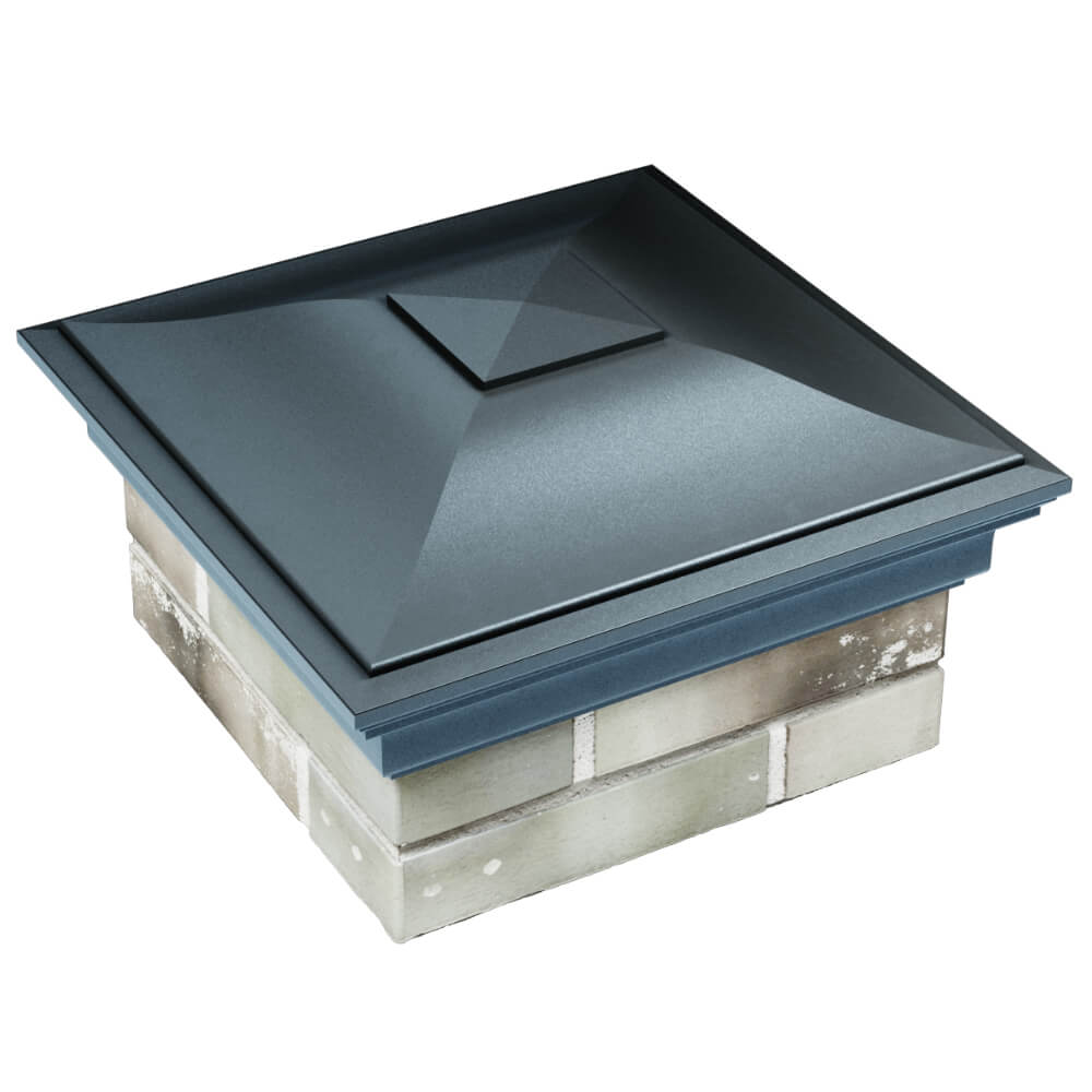 Колпак Zking Монблан Серый на столб 1.5х1.5 кирпича (385х385мм) в Куйбышеве фото