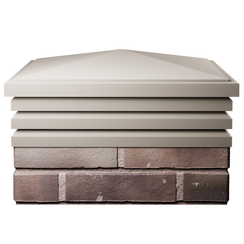 Колпак Zking Бона ХайТек Бежевый на столб 2х2 кирпича (513х513мм) Куйбышев фото