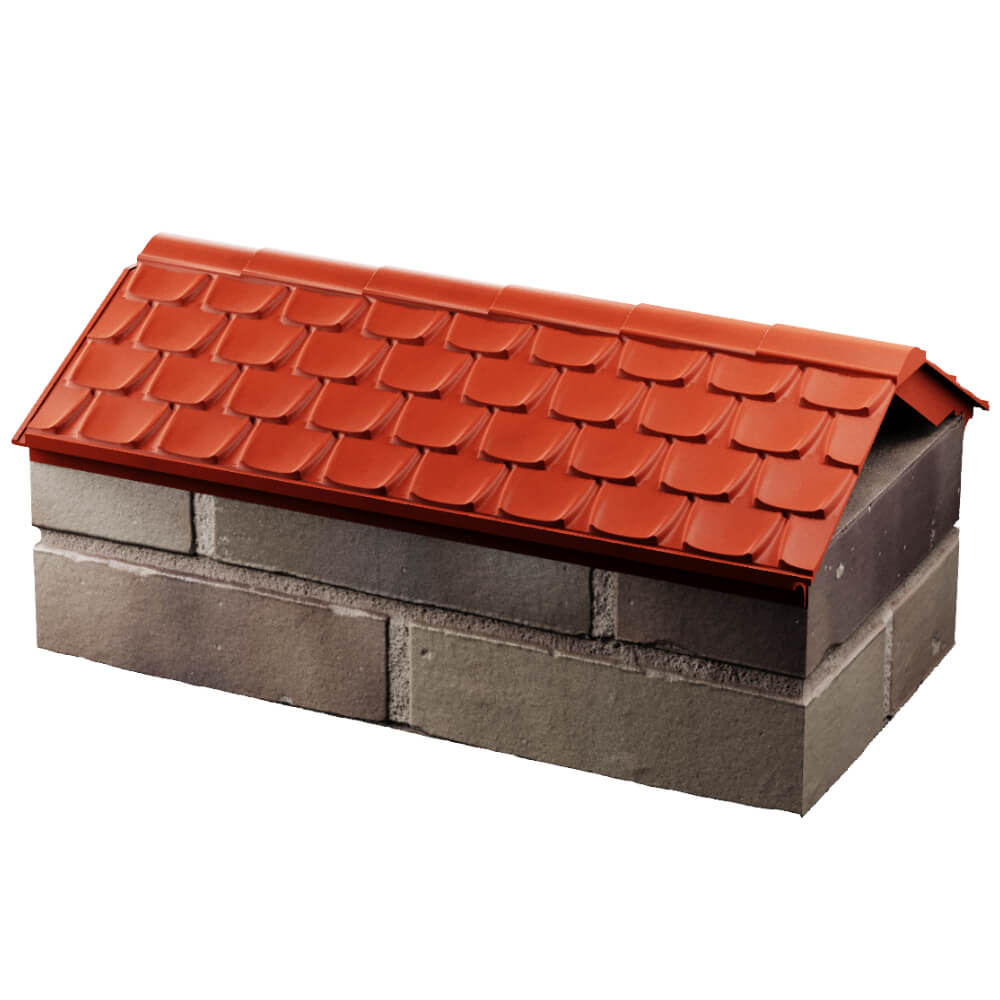 Парапет Zking Эльбрус Красный с посадкой на 1 кирпич (255мм) в Куйбышеве фото