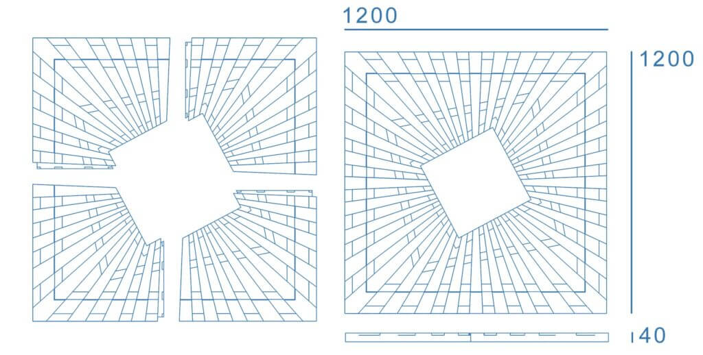 Приствольная решетка для дерева ZKING ATMOSPHERE 1.2х1.2м Зеленая в Куйбышеве фото