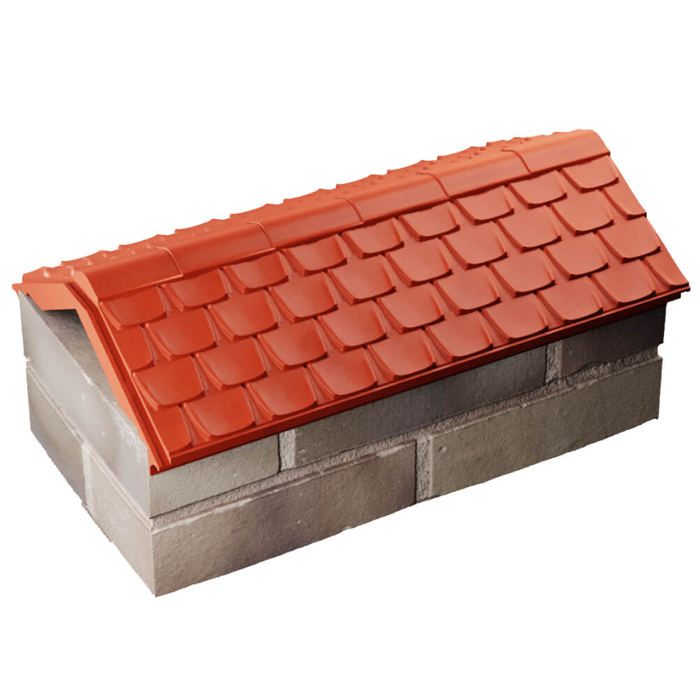 Парапет Zking Эльбрус Красный с посадкой на 1 кирпич (255мм) в Куйбышеве фото