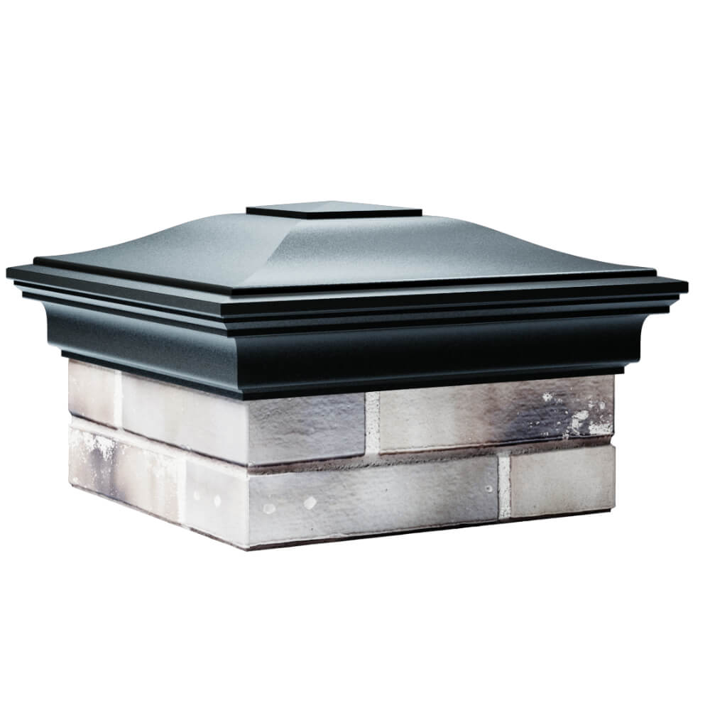 Колпак Zking Монблан Черный на столб 1.5х1.5 кирпича (385х385мм) в Куйбышеве фото