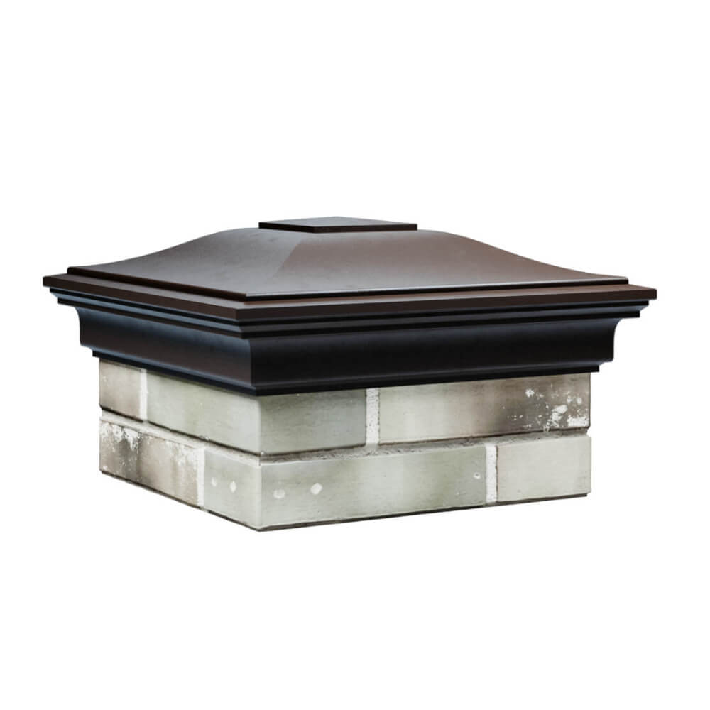 Колпак Zking Монблан Коричневый на столб 1.5х1.5 еврокирпича 0.7НФ (355х355мм) в Куйбышеве фото