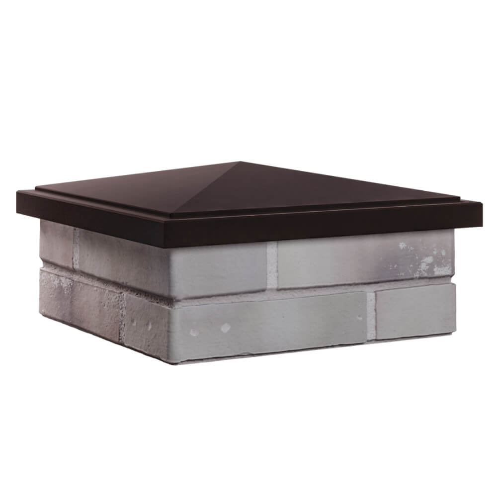 Колпак Zking БонаМоно Коричневый на столб 1.5х1.5 кирпича (385х385, 400х400мм) в Куйбышеве фото