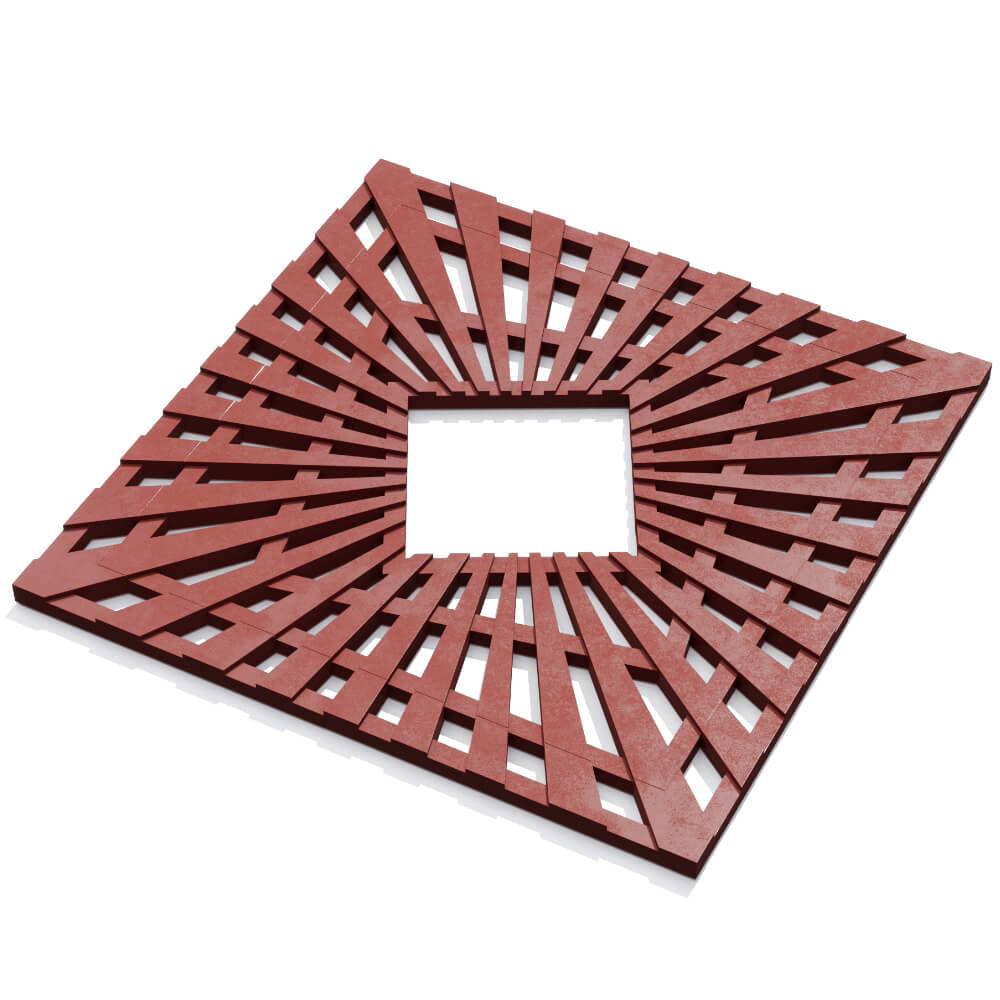 Приствольная решетка для дерева ZKING ATMOSPHERE 1.2х1.2м Красная в Куйбышеве фото