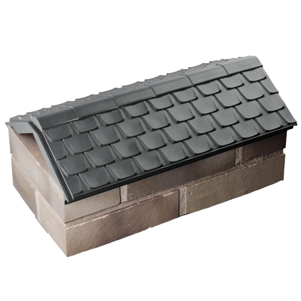 Парапет Zking Эльбрус Серый с посадкой на 1 кирпич (255мм) в Куйбышеве фото