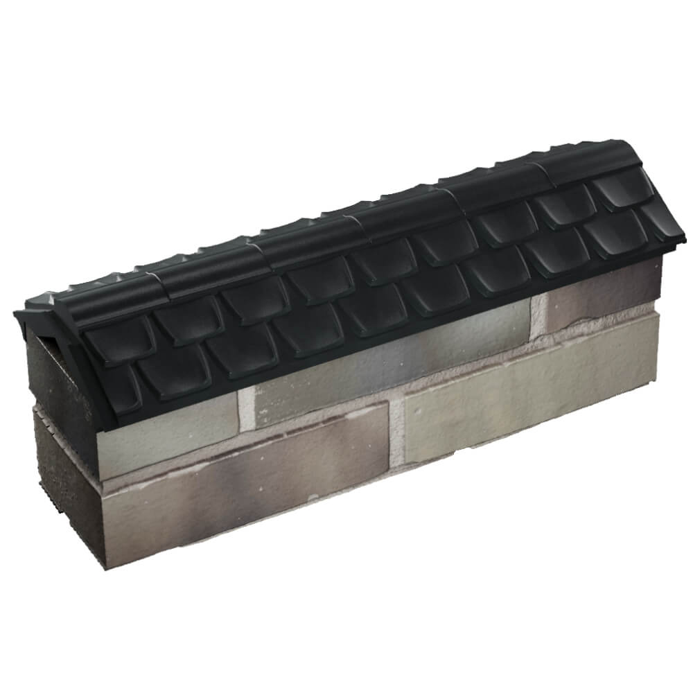 Парапет Zking Эльбрус Черный с посадкой на 0.5 кирпича (130мм) в Куйбышеве фото