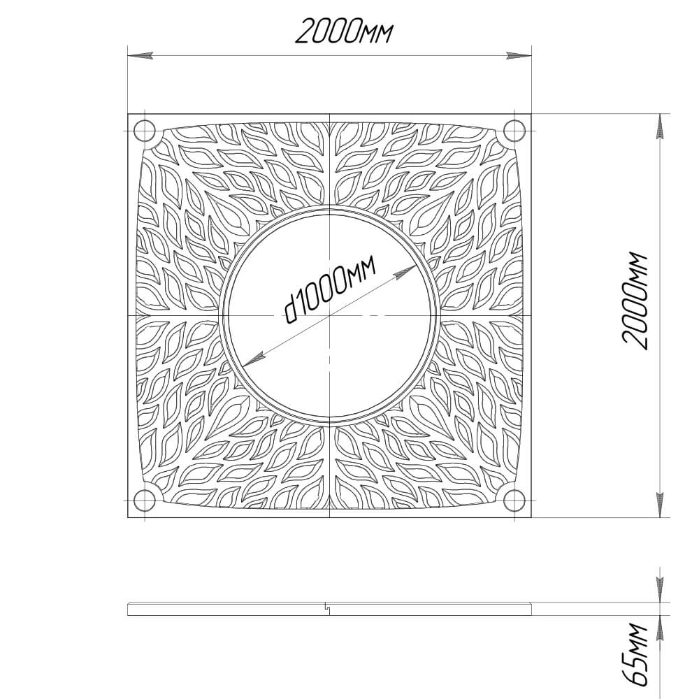 Приствольная решетка для дерева ZKING CRUST 2х2м Черная в Куйбышеве фото