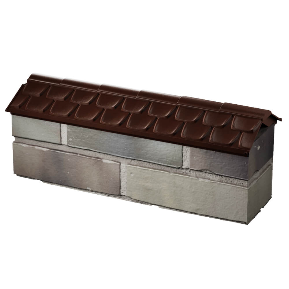 Парапет Zking Эльбрус Коричневый с посадкой на 0.5 кирпича (130мм) в Куйбышеве фото