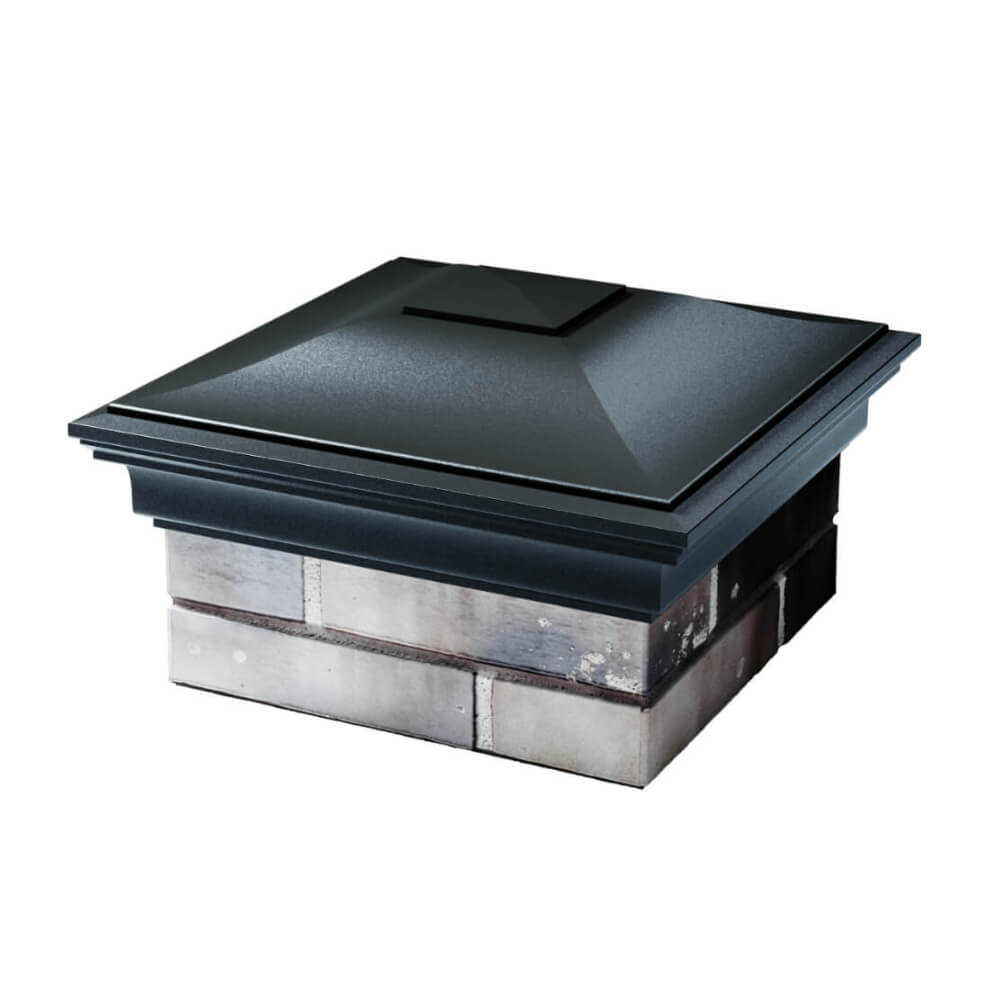 Колпак Zking Монблан Черный на столб 1.5х1.5 еврокирпича 0.7НФ (355х355мм) в Куйбышеве фото