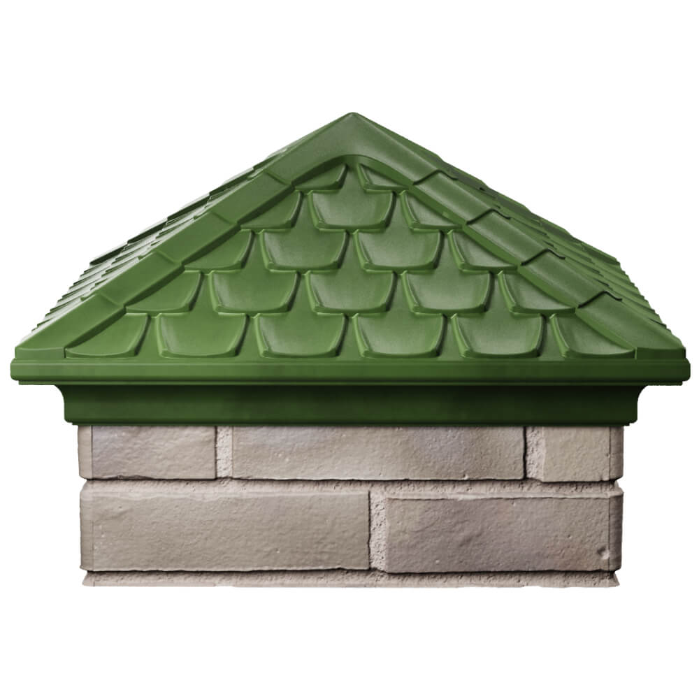 Колпак Zking Эльбрус Зеленый на столб 1.5х1.5 кирпича (385х385мм) Куйбышев фото