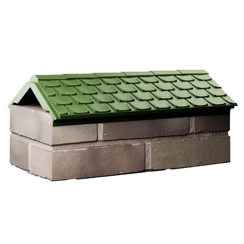 Парапет Zking Эльбрус Зеленый с посадкой на 1 кирпич (255мм) Куйбышев фото