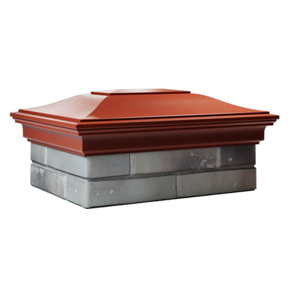 Колпак Zking Монблан Красный на столб 2х1.5 кирпича (515х385мм) в Куйбышеве фото