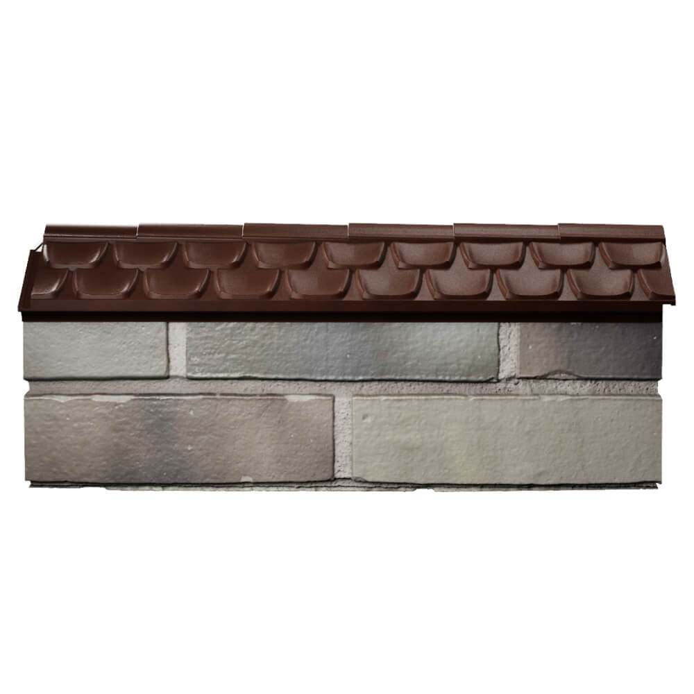 Парапет Zking Эльбрус Коричневый с посадкой на 0.5 кирпича (130мм) в Куйбышеве фото
