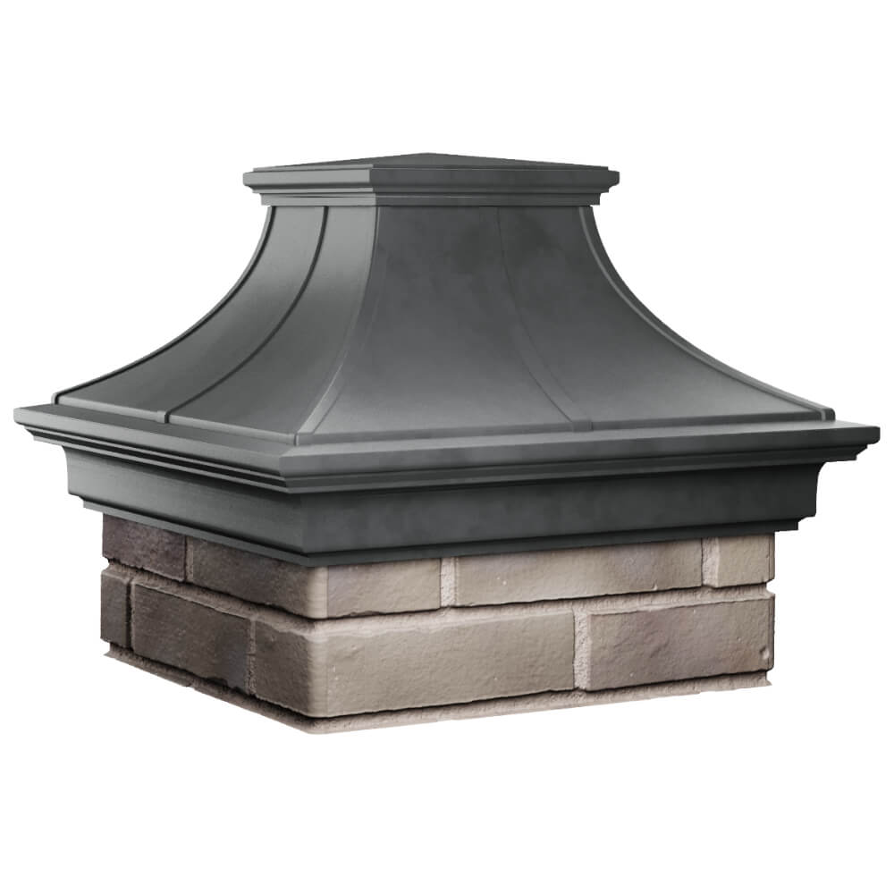 Колпак Zking Монблан Премиум Серый на столб 1.5х1.5 кирпича (385х385мм) в Куйбышеве фото